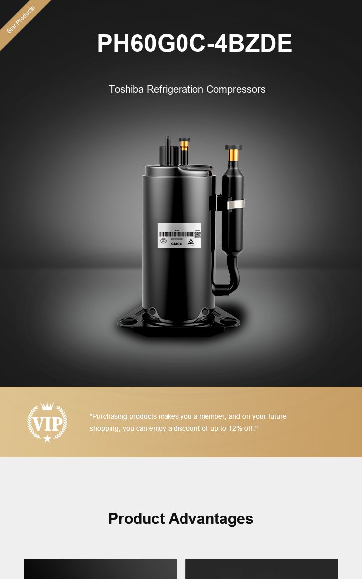 Toshiba Compressor PH60G0C-4BZDE, technical parameters pdf, structure diagram